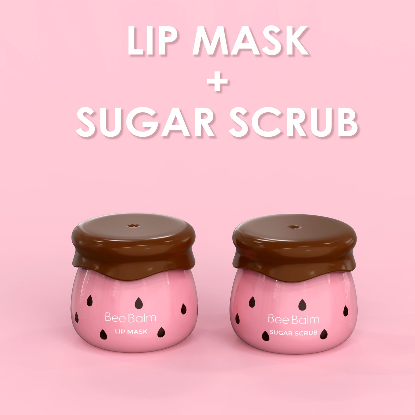 Erdbeer-Lippenmaske + Zuckerpeeling-Set